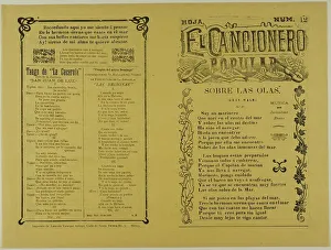 El cancionero popular, hoja num. 12 (The Popular Songbook, Sheet No. 12), n.d. Creator: Unknown
