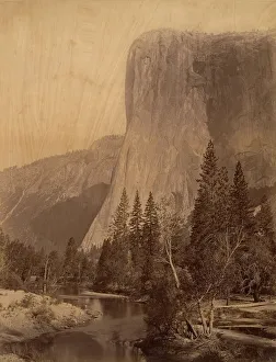 Mariposa Prints: El Capitan, Yosemite, 1865-66. Creator: Carleton Emmons Watkins