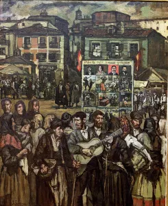 Blind Prints: El cartel del crimen (El musico ciego), 1920. Creator: Jose Gutierrez Solana