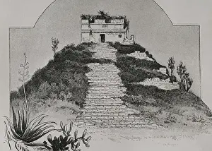 Unesco Prints: El Castillo, (the Castle), also known as the Temple of Kukulcan