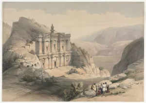 David Roberts Prints: El Deir Petra, 1839. Creator: David Roberts (British, 1796-1864)