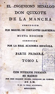Chivalry Prints: El Ingenioso Hidalgo Don Quijote de la Mancha (The Ingenious Nobleman Don Quixote