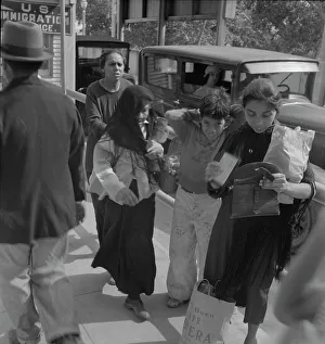 Customs Prints: El Paso housewives after a day's shopping in Juarez