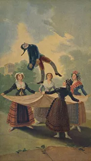 Four People Prints: El Pelele, (The Straw Manikin), 1791-1792, (c1934). Artist: Francisco Goya