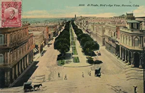 Harris Bros Co Prints: El Prado, Birds Eye View, Havana, Cuba, 1911