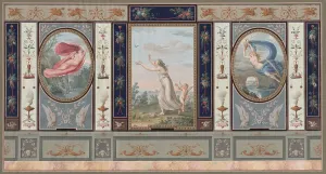 Endymion Prints: Elaborate Wall Decoration with Endymion and Hebe, c. 1800. Creator: Tommaso Bigatti