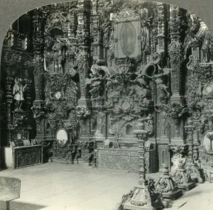 Elaborately Carved Altar of Guadalupe, Church of Tpozotlan, State of Mexico, Mex Elaborately Carved Altar of Guadalupe, Church of Tpozotlan, State of Mexico, Mex