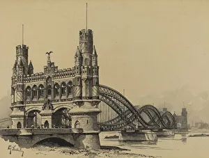Fritz Stoltenberg Prints: Elbbrucke, 1893. Creator: Fritz Stoltenberg