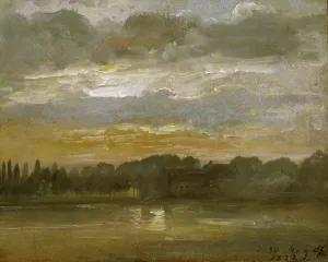 The Elbe in the Evening, 1822. Creator: Johan Christian Dahl