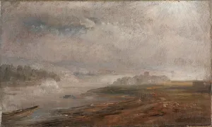 Oslo Prints: The Elbe on a foggy Morning, 1830. Creator: Dahl, Johan Christian Clausen (1788-1857)
