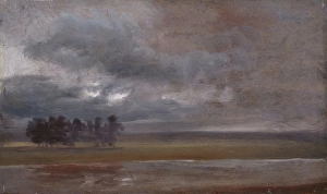 Johan Christian Clausen Dahl Prints: The Elbe in Rain, c1810-1850. Creator: Johan Christian Dahl