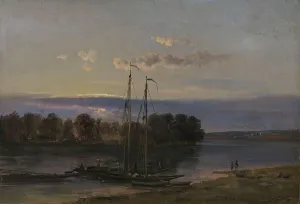 The Elbe at Sunset, 1821. Creator: Johan Christian Dahl