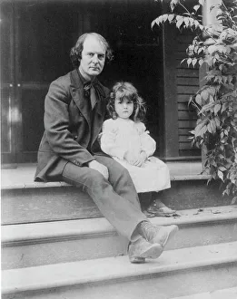 Cyanotypes 1890 1910 Gmgpc Prints: Elbert Hubbard, c1890s. Creator: Frances Benjamin Johnston