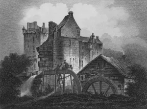 River Tay Prints: Elcho Castle, 1803. Creator: James Fittler