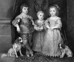 Charles I Gallery: The three elder children of Charles I, c1640s, (19th century).Artist: J Burnett