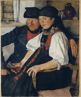 Wilhelm Prints: Elderly Farmer and Young Girl ('The Unequal Couple')