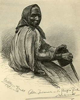 Elderly Prints: Elderly Native American woman, Wadsworth
