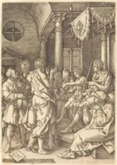 Daniel Collection: The Two Elders Convicted by the Testimony of Daniel, 1555. Creator: Heinrich Aldegrever