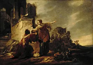 Book Of Genesis Prints: Eleazar and Rebecca at the Well, 1655. Creator: Jacob Hogers