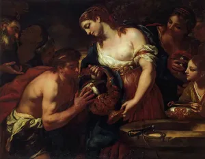 Book Of Genesis Prints: Eleazar and Rebekah at the Well, 1670. Creator: Johann Carl Loth
