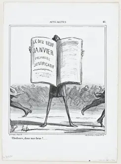 Running Away Prints: Electeurs, dans mes bras!... 1869. Creator: Honore Daumier