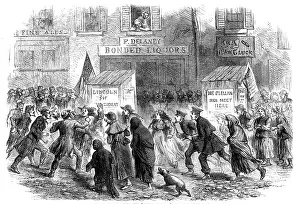 Presidential Election Prints: Election Day in New York: a polling-place among the Lower Twenty