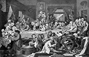 Walter Hutchinson Prints: An election entertainment, 1755. Artist: William Hogarth