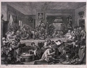William Hogarth Hogarth Prints: An election entertainment, plate I of The Election, 1755. Artist: William Hogarth