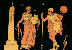 Electra and Orestes, 1880. Artist: Antique Electra and Orestes, 1880. Artist: Antique