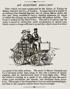 Explanation Prints: An Electric Dog Cart(with details), 1888. Creator: Unknown