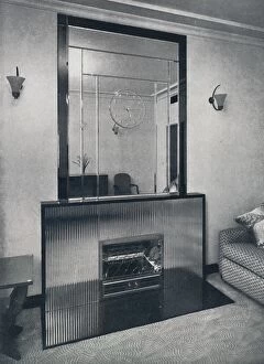 Electric fireplace and overmantel by James Clark & Son Ltd. 1940