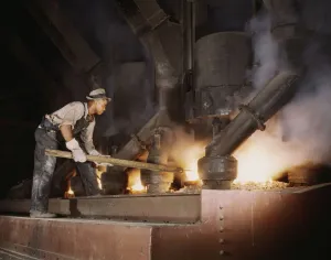 Palmer Alfred T Prints: Electric phosphate smelting furnace used to make element