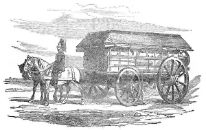Telegraph Cable Prints: Electric Telegraph for the Seat of War - the Waggon, 1854. Creator: Unknown