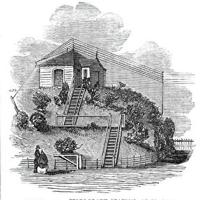 Telegraphy Collection: The Electric Telegraph Station, at Slough, 1844. Creator: Unknown