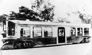 Brisbane Prints: Electric tram, c1900s. Creator: Unknown