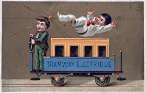 Electric Tram Prints: Electric Tramway, 19th century