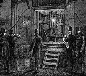St Stephens Tower Prints: Electrical apparatus for the clock-tower light