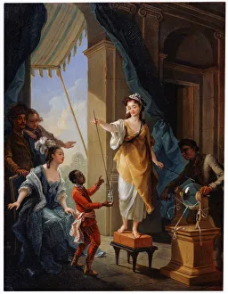 Electrical Prints: Electrical Experiment, 1777. Artist: Amedee van Loo