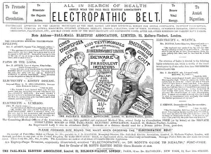 Healthcare Prints: Electropathic Belt, 1883. Creator: Unknown