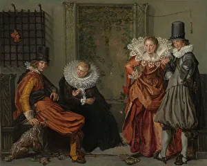 Willhelm Buytenweg Prints: Elegant Couples Courting, c.1616-c.1620. Creator: Willem Pietersz. Buytewech
