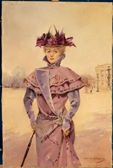 Elegance Prints: Elegant Place de la Concorde, c1894. Creator: Louise Abbema