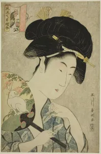 Shimada Prints: An Elegant Series of Amulet Paintings (Furyu nanatsume e awase): Rabbit and Cock