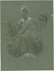 Elegance Prints: Elegant Young Woman in Classical Drapery, c. 1895. Creator: Otto Greiner