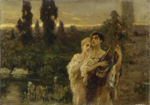 Lyra Prints: Elegy. Artist: Kotarbinsky, Vasilii (Wilhelm) Alexandrovich (1849-1921)