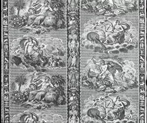 Vulcan Gallery: The Elements (Furnishing Fabric), Munster, c. 1810. Creator: Hartmann et Fils