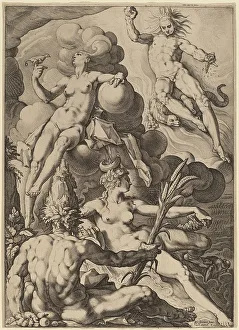 Matham Jacob Prints: The Four Elements, probably 1588. Creator: Jacob Matham