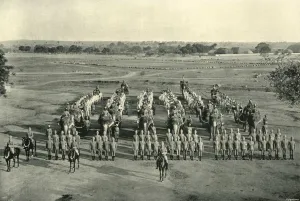 Cantonment Prints: An Elephant Battery, Camp of Exercise, Rawal Pindi, c1890, (1901). Creator