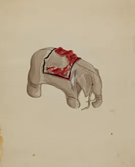 Bois Raoul Du Gallery: Elephant, c. 1936. Creator: Raoul Du Bois