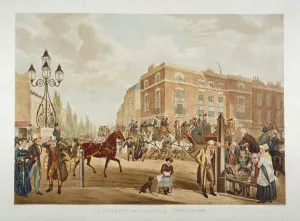 George Hunt Prints: The Elephant and Castle Inn, Newington Butts, Southwark, London, 1826