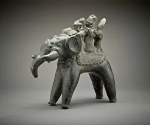 Tusk Prints: Elephant with Riders, 3rd-2nd century B.C.. Creator: Unknown